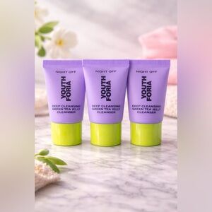 Youth Foria Night Off Deep Cleansing Green Tea Jelly Cleanser – Set of 3 🌿